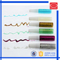 Promotion washable classic rainbow color 6ml tube of glitter glue